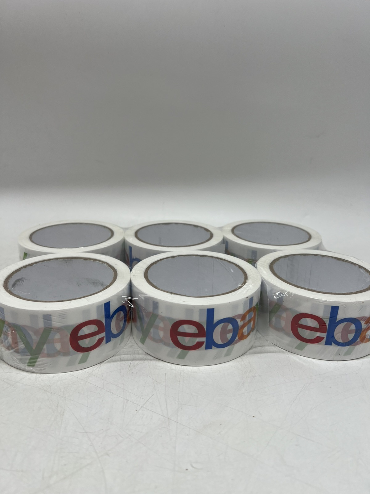6 ROLLS OFFICIAL EBAY BRANDED TAPE PACKING SHIPPING SUPPLIES 75′ x 2″