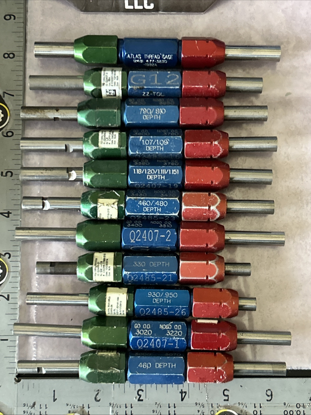 [LOT OF 11!] ATLAS 0.3000-0.4000 Go / No-Go OD Gages (Mixed Lot) _FAST SHIPPING!