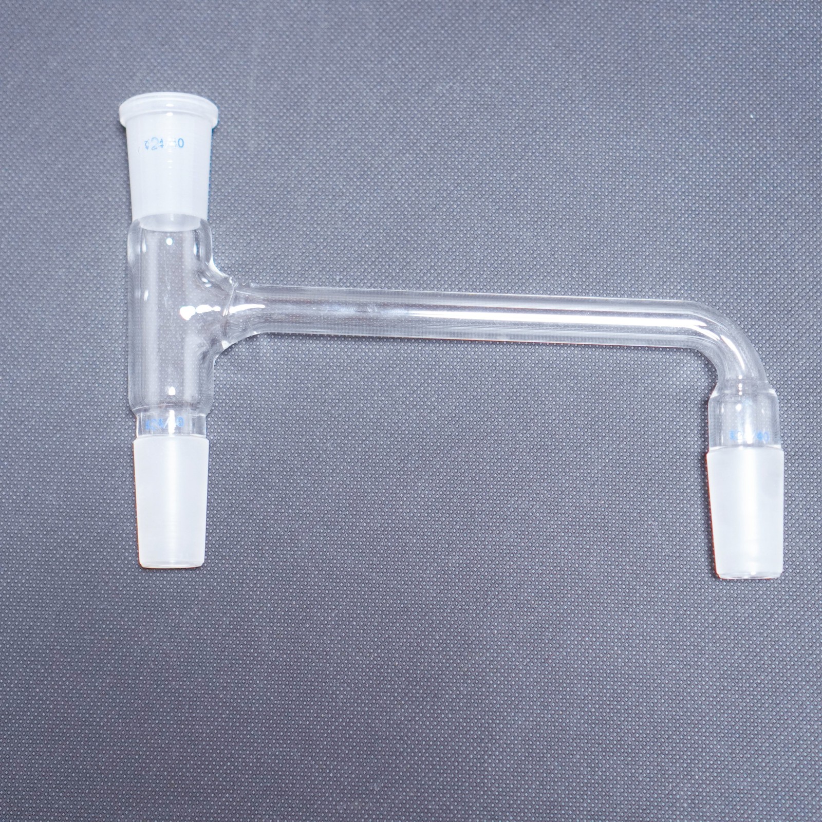 Laboratory glass 3-way connecting tube distillation head lab glassware supplier