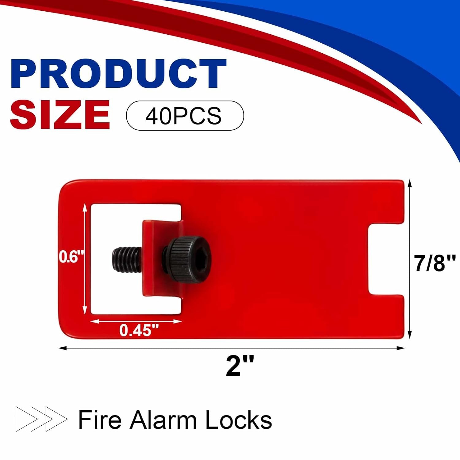 40 Sets Fire Alarm Locks Circuit Breaker Lockout Kit with Label Stickers FA Emer