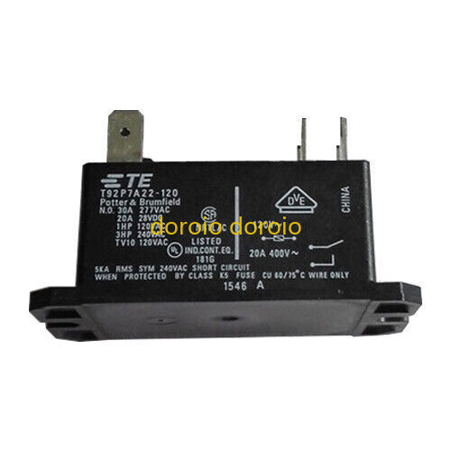 1Pc Power Relay 6Pins DPST-NO New T92P7A22-120 120VAC 30A