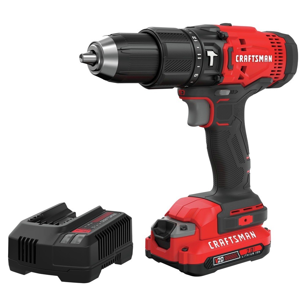 Craftsman CMCD711D1R V20 1/2 in. Hammerdrill Kit (2 Ah) Certified Refurbished