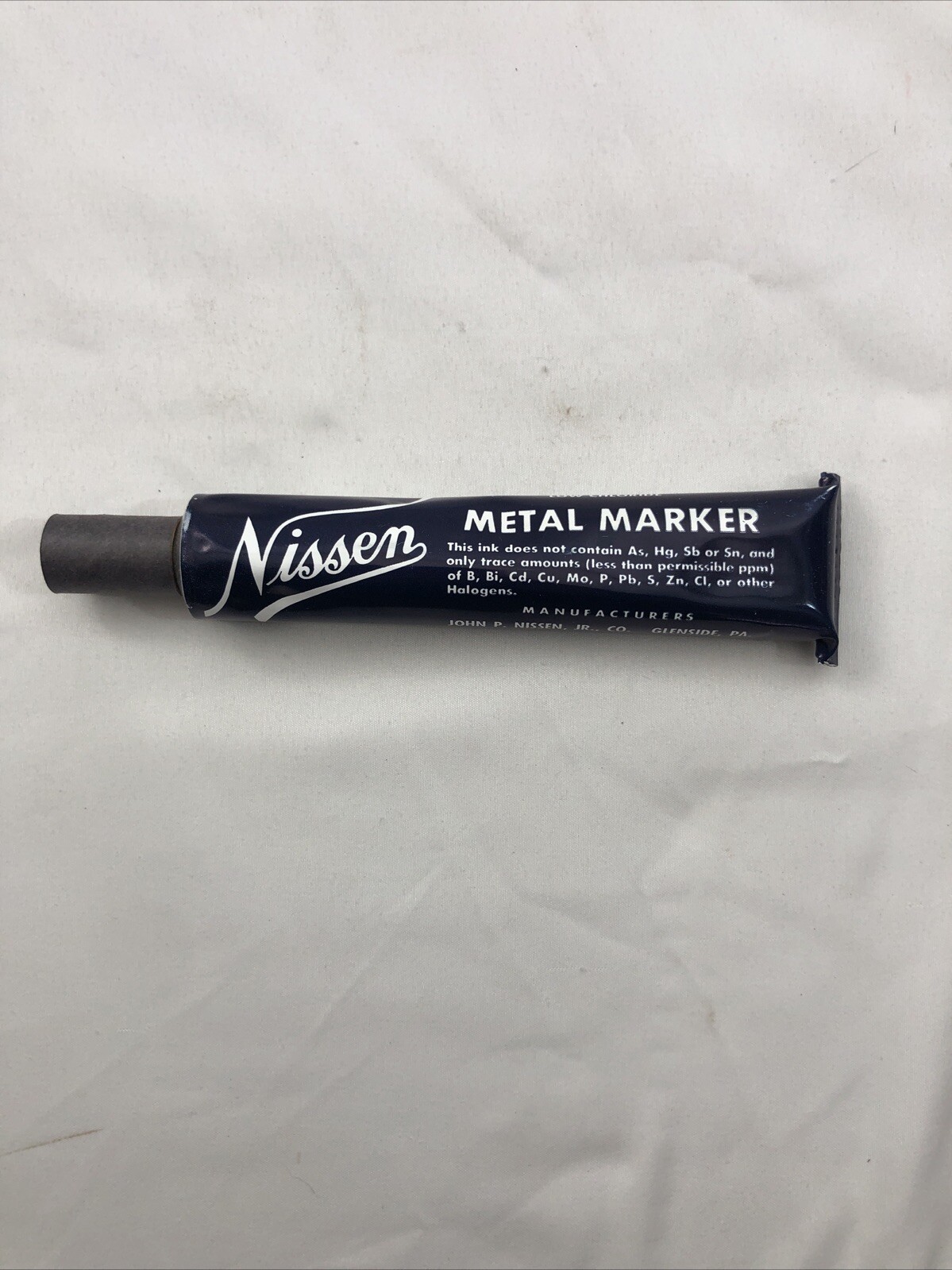 New NISSEN Metal Marker in Yellow 5/64″ in Original Box Low Chloride NOS