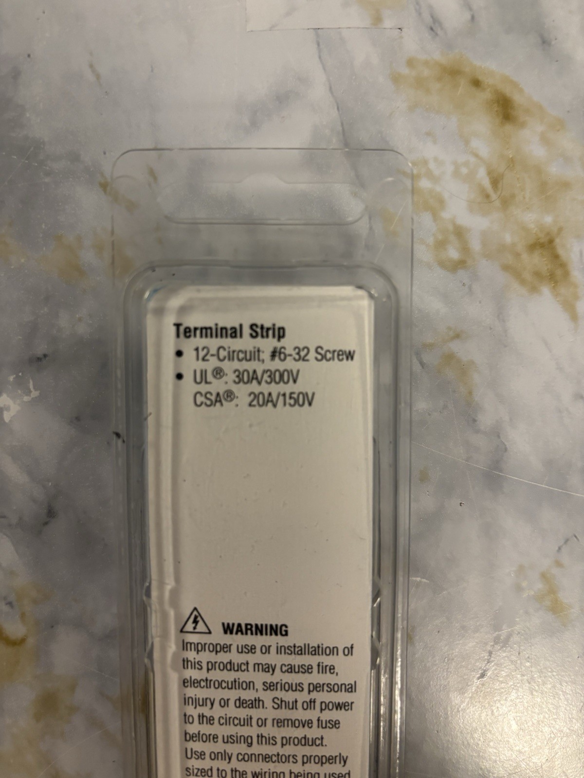 Ideal 89-312 Terminal Strip, 12-Pole, 22-14 AWG