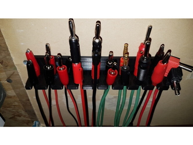 Wall Mount Holder / Organizer for Test Lead Probe Pairs – Banana Cables