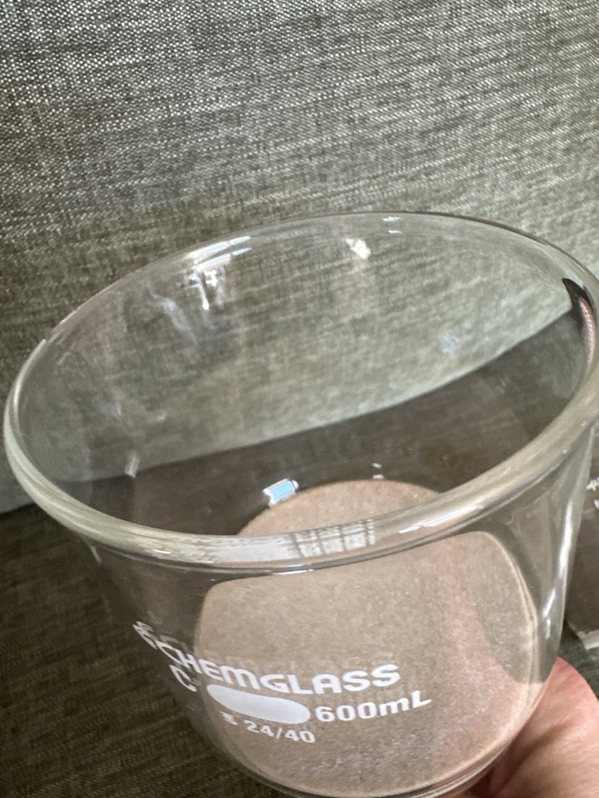 Chemglass & Pyrex Laboratory Filtration Funnels Lot G3 Fritted 600mL 350mL