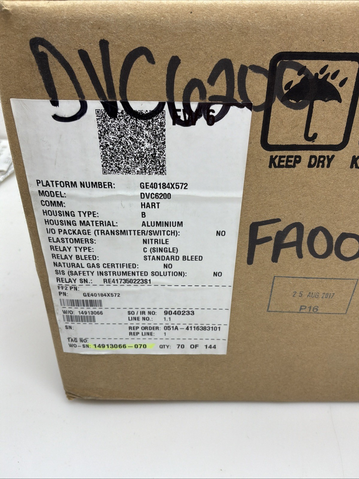 Emerson Fisher FIELDVUE Valve Positioner DVC6200 4-20 MA NIB