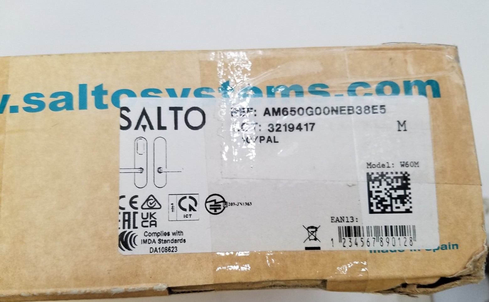 SALTO AM650G00NEB38E5 Electronic Lock / W60M Black (missing mounting screws)