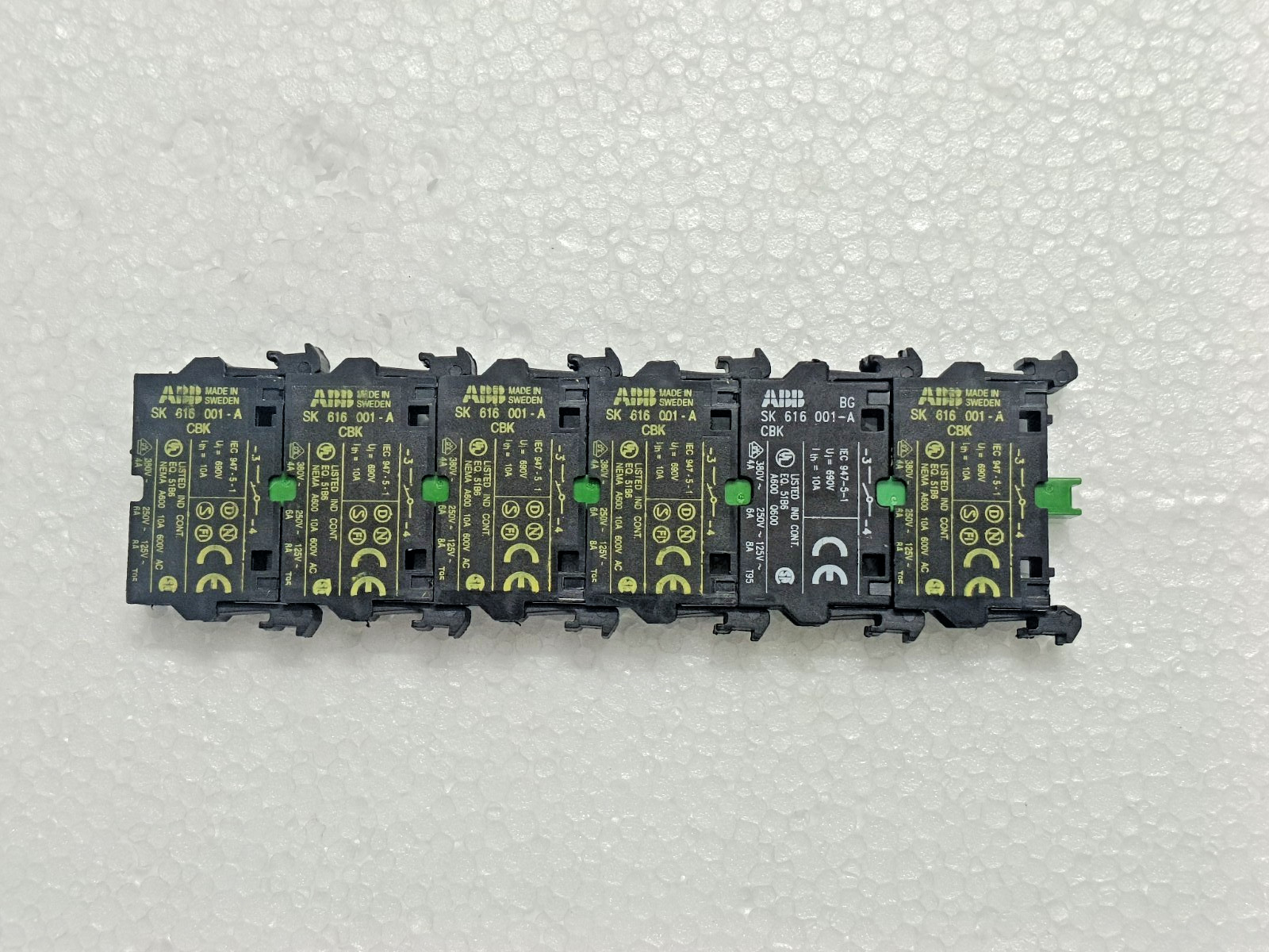 ABB SK 616 001-A Contact Block SK616001A CBK-CB10 ( PACK OF 6)
