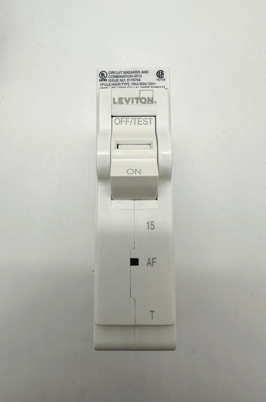 Leviton 15A 1-pole 120v AfCI Circuit breaker LB115-AFT -arc-fault -NEW IN BOX