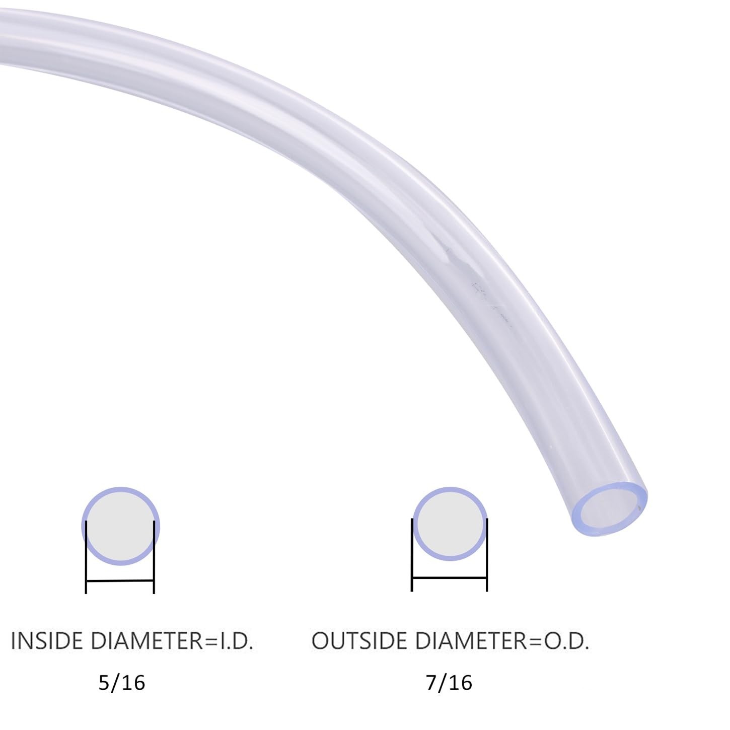 Durable Food-Grade PVC Tubing – 10 Feet 5/16″ID x 7/16″OD for Beverages