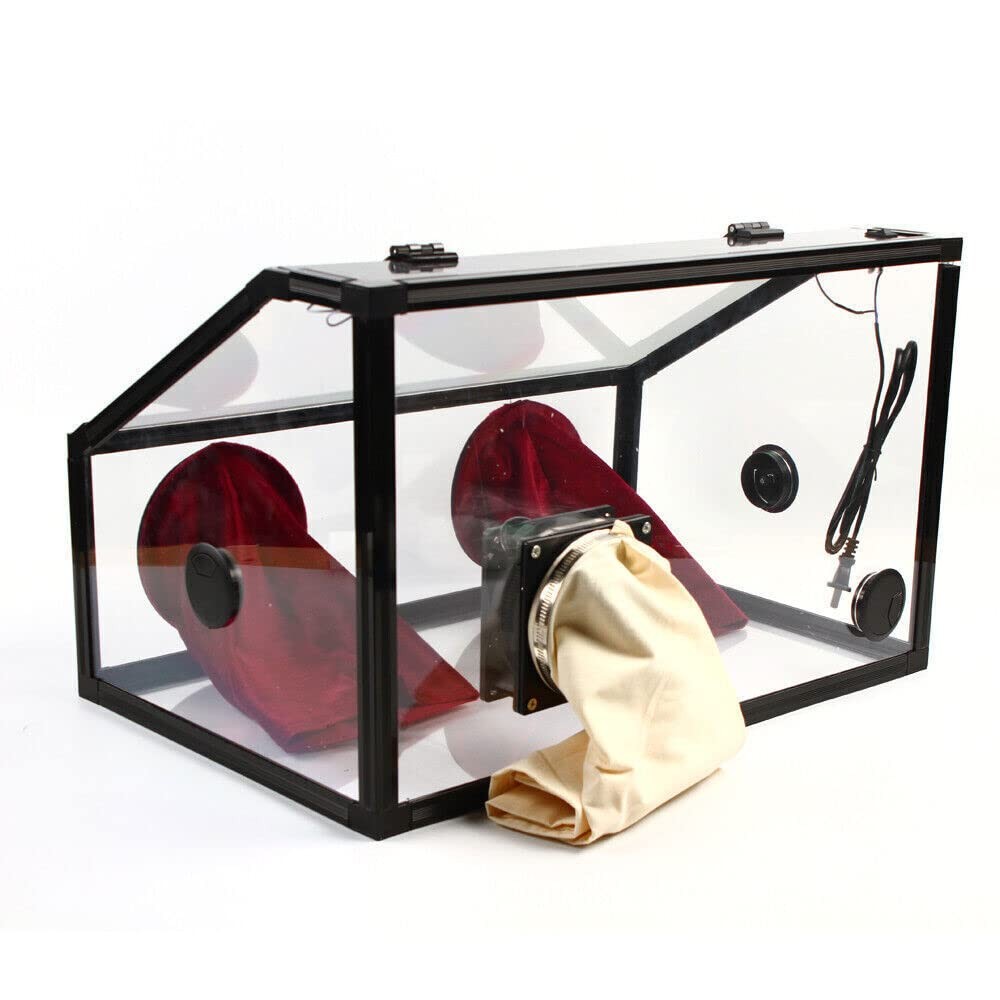 LYNICESHOP Fully Enclosed Electric Grinding Table Polisher, Dust Black Or Red