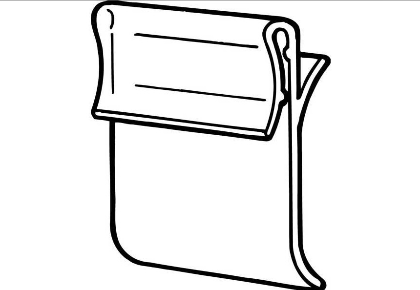 Shelf Channel Sign Holders- Friction- 25 pieces- Retail sign holders for gondola