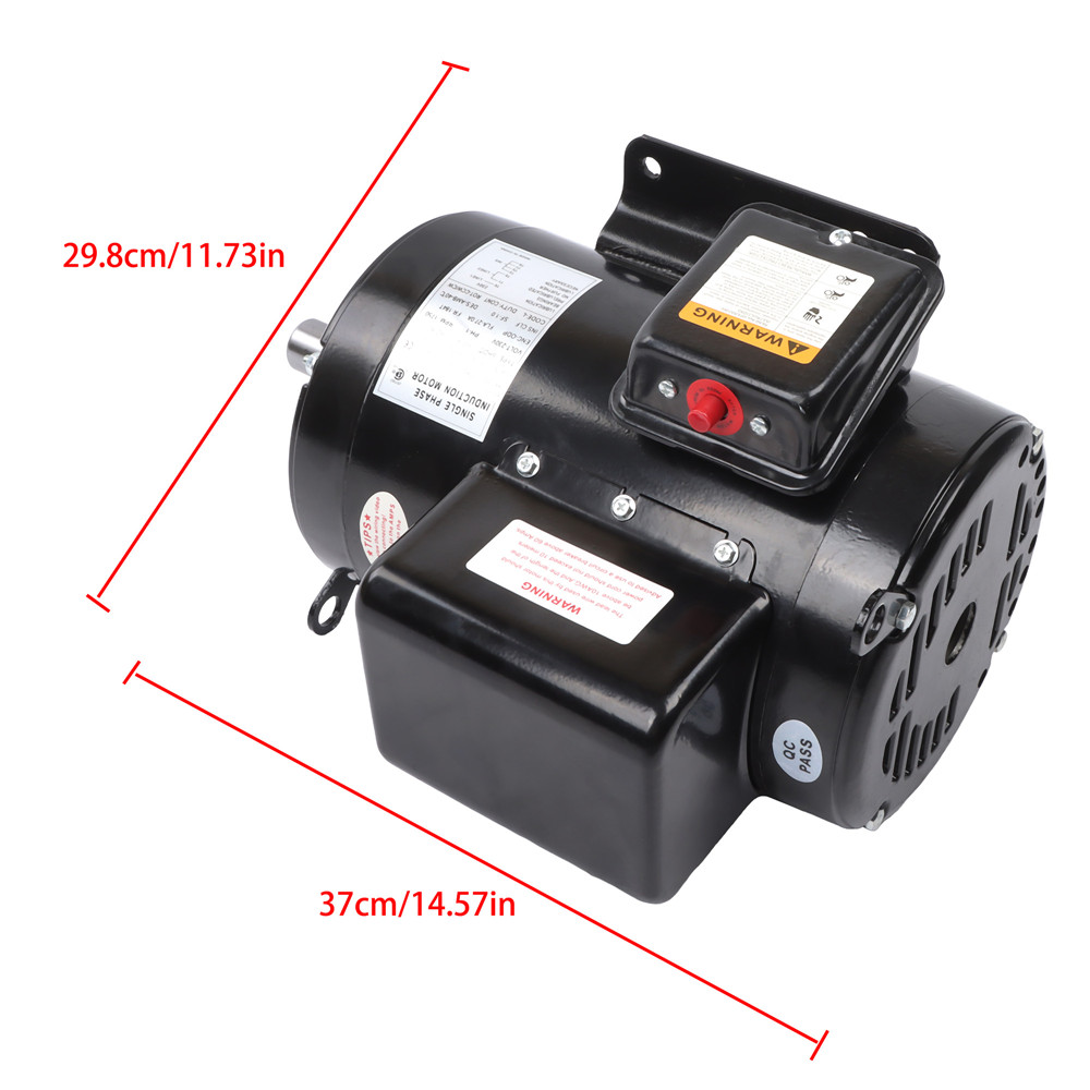 1Pack Single Phase Motor 5HP L1430T 208-230V 1725RPM 184T Frame 1-1/8″ Shaft
