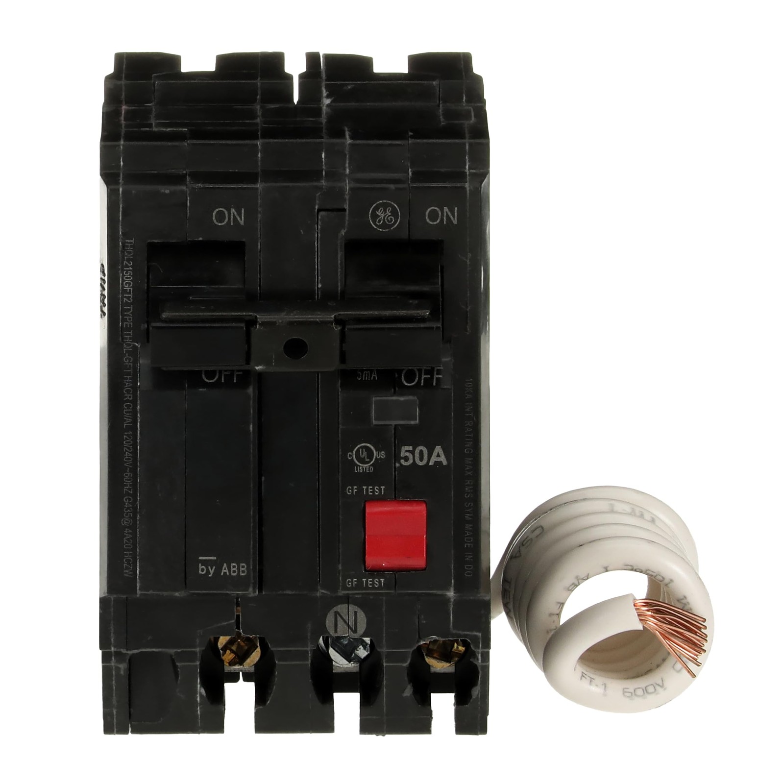 ABB THQL2150GFT2 50A 240V Double Pole GFCI Breaker with Self-Test