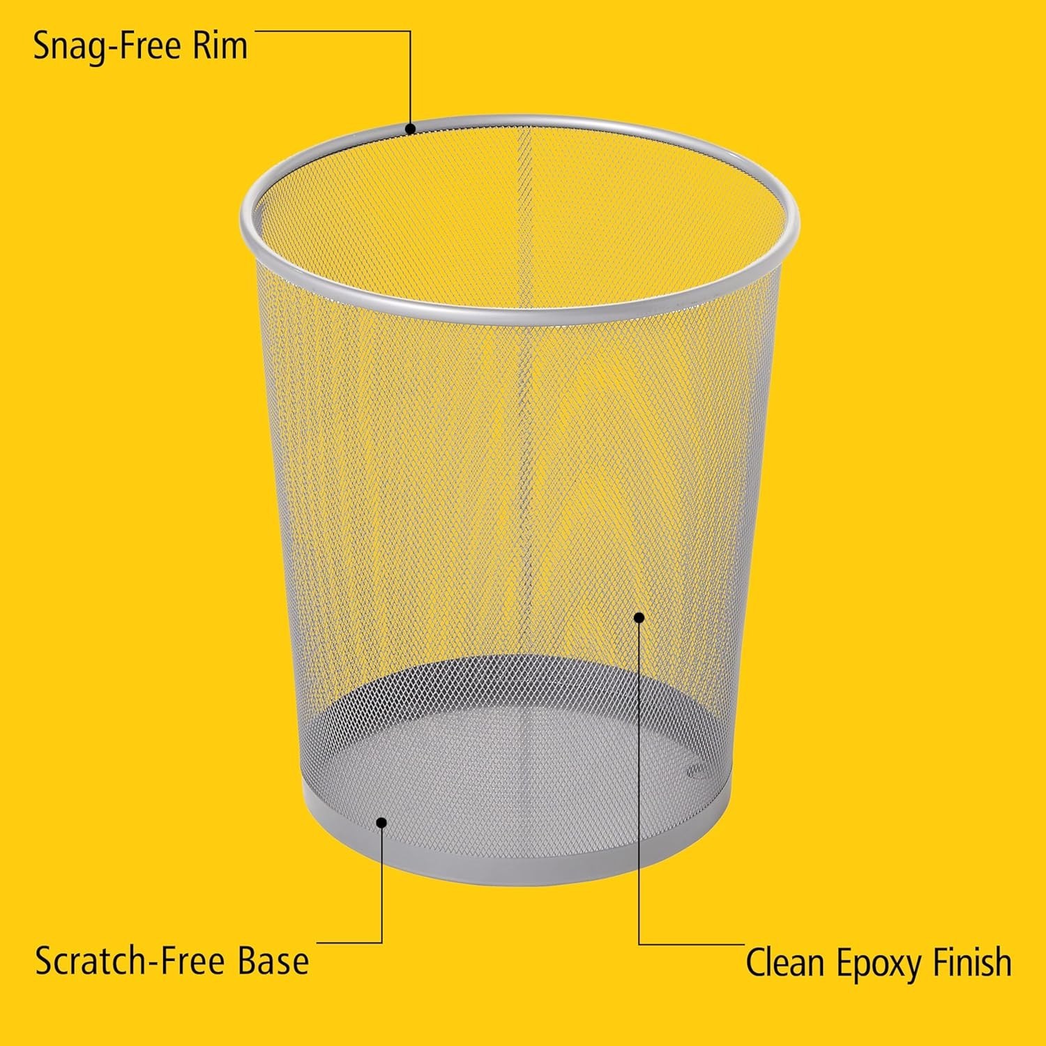 Rubbermaid Commercial Products Concept Collection Mesh Metal Trash Can 5-Gallon