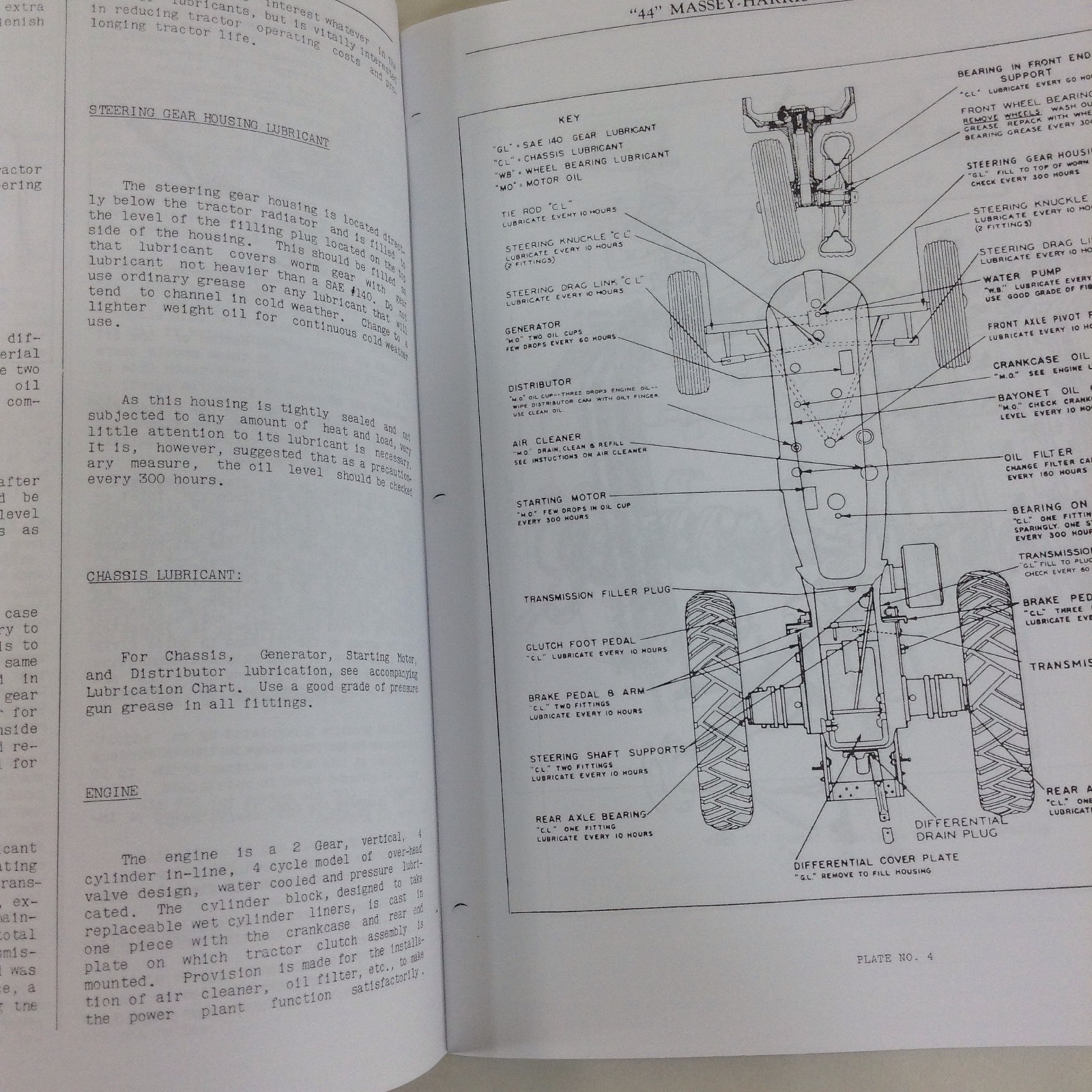 Massey-Harris 44 44K Tractor Operators Operating Service Manual Intructions
