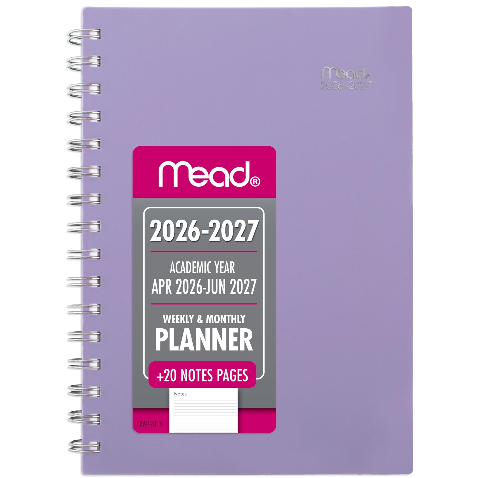 Mead Planner 2026-2027 Weekly & Monthly Academic 5.5″W x 8.5″H, Lilac