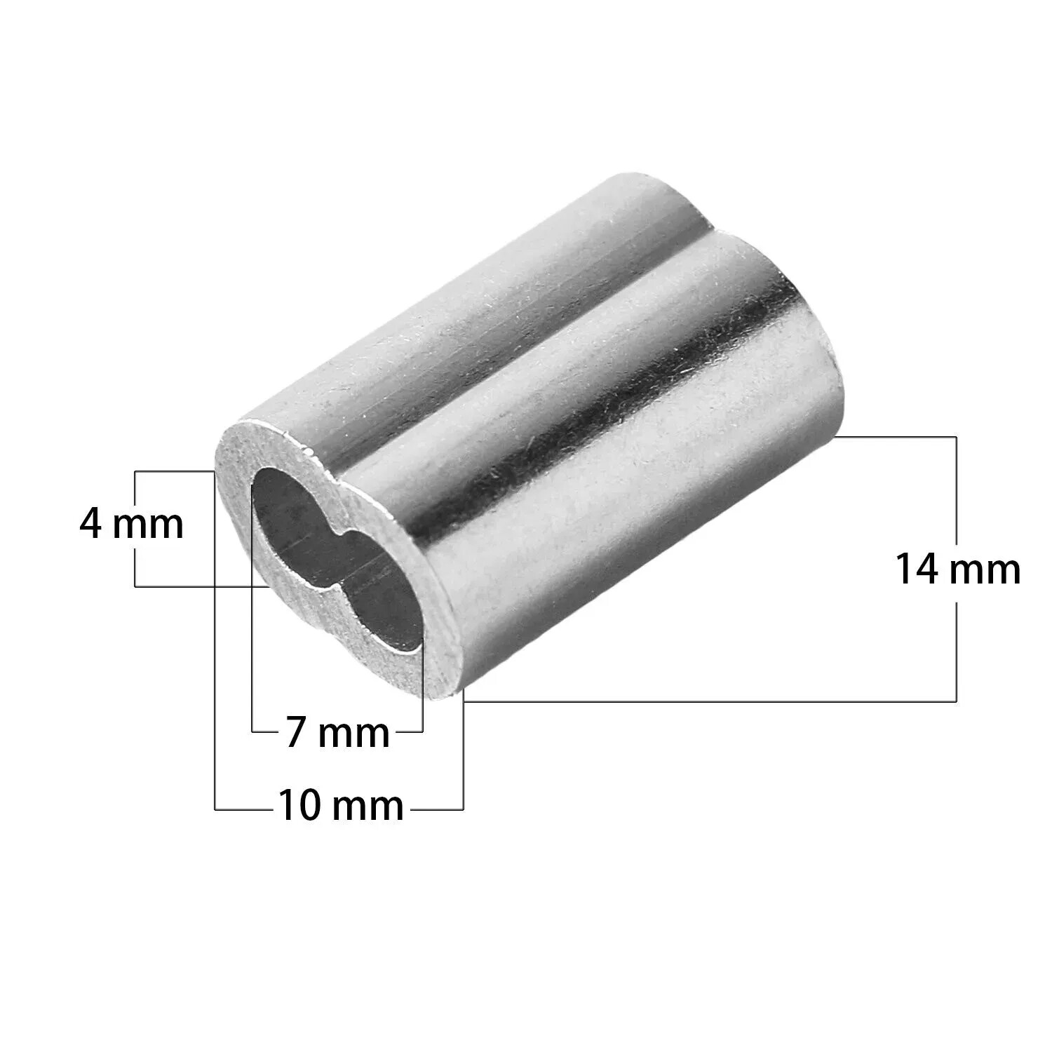 1/8″ 3Mm Aluminum Crimping Loop Sleeve for Wire Rope, Cable Ferrule 100 PCS