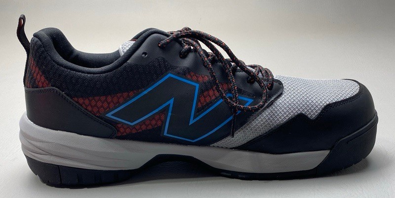 New Balance Men’s Steel Toe Quick Shift EH Work Shoe Black/Gray/Red/Blue Size 15