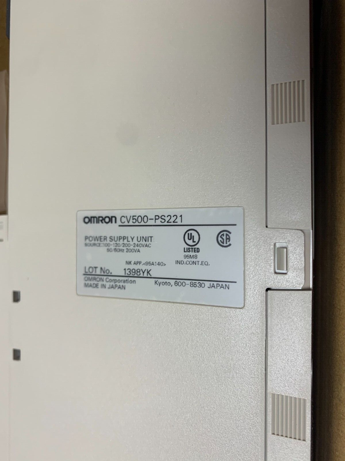 New! OMRON CV500-PS221 Power Supply Module