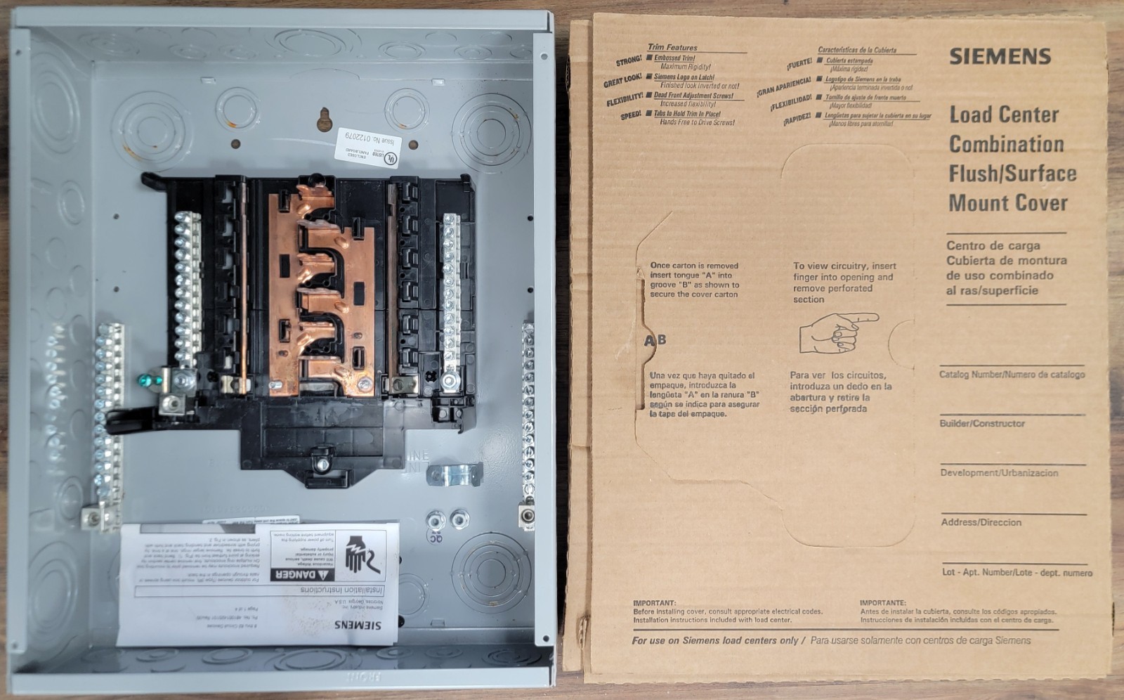 PN1224B1100C 100 Amp 12-Space 24-Circuit Main Breaker Plug-On Neutral New No Box