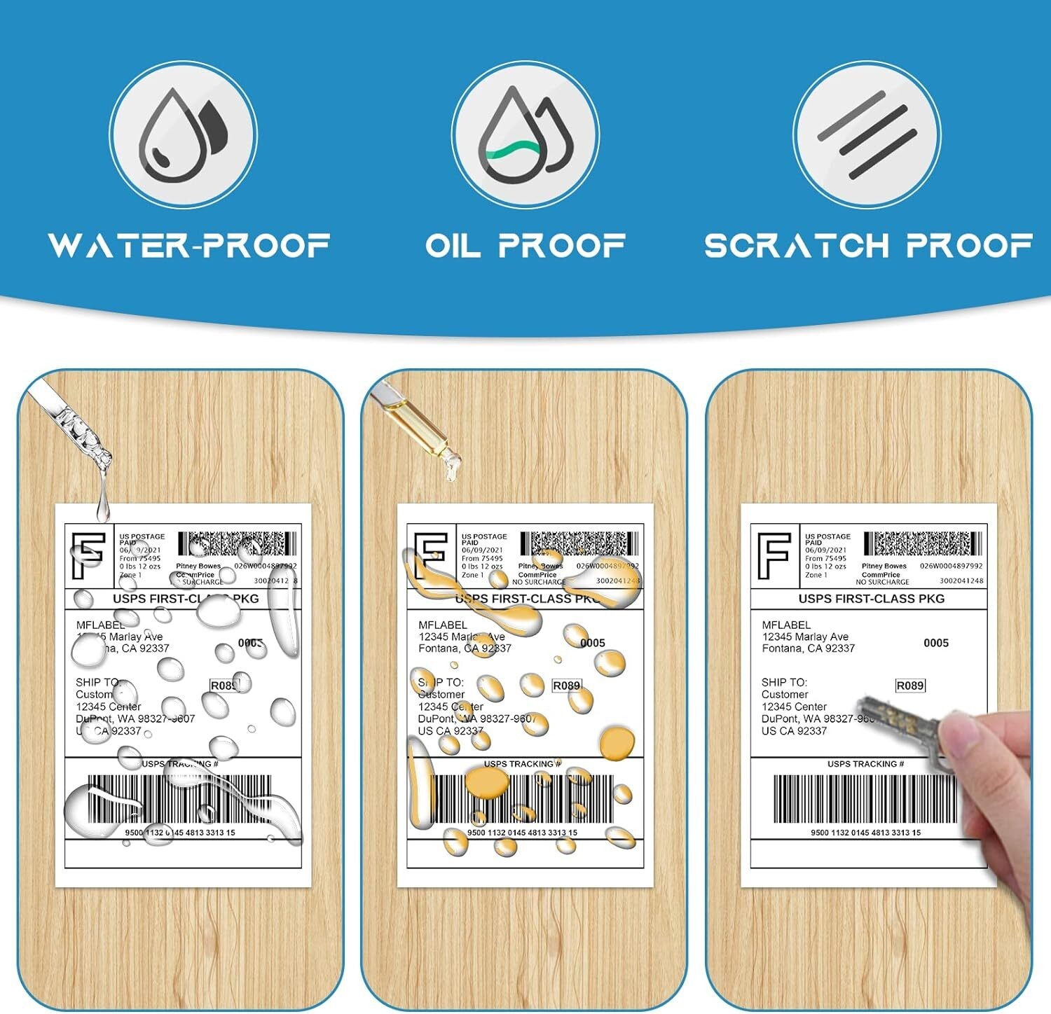 2 Rolls 4″ x 6″ Direct Thermal Shipping Labels 250 Labels/Roll for Zebra & Rollo