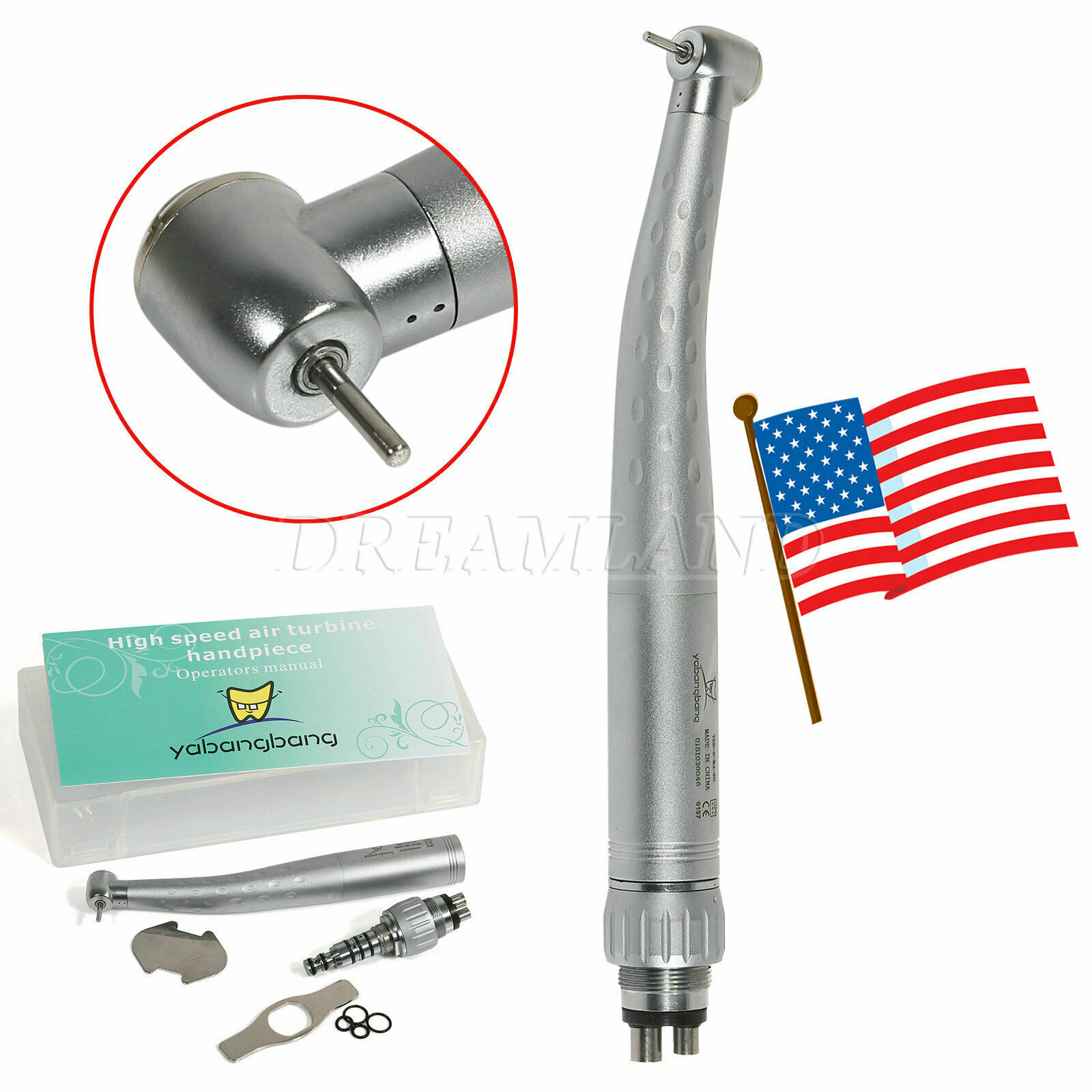 Dental Fast High Speed Handpiece with 4 Holes Quick Coupler Coupling
