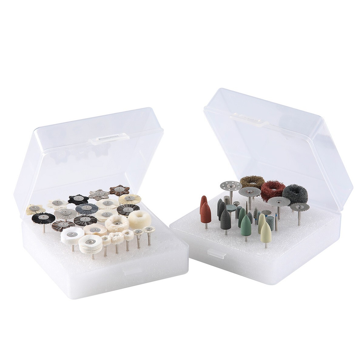 51pcs Dental Diamond Burs Discs Silicon Felt Wheel Polishing Brushs HP Polishers