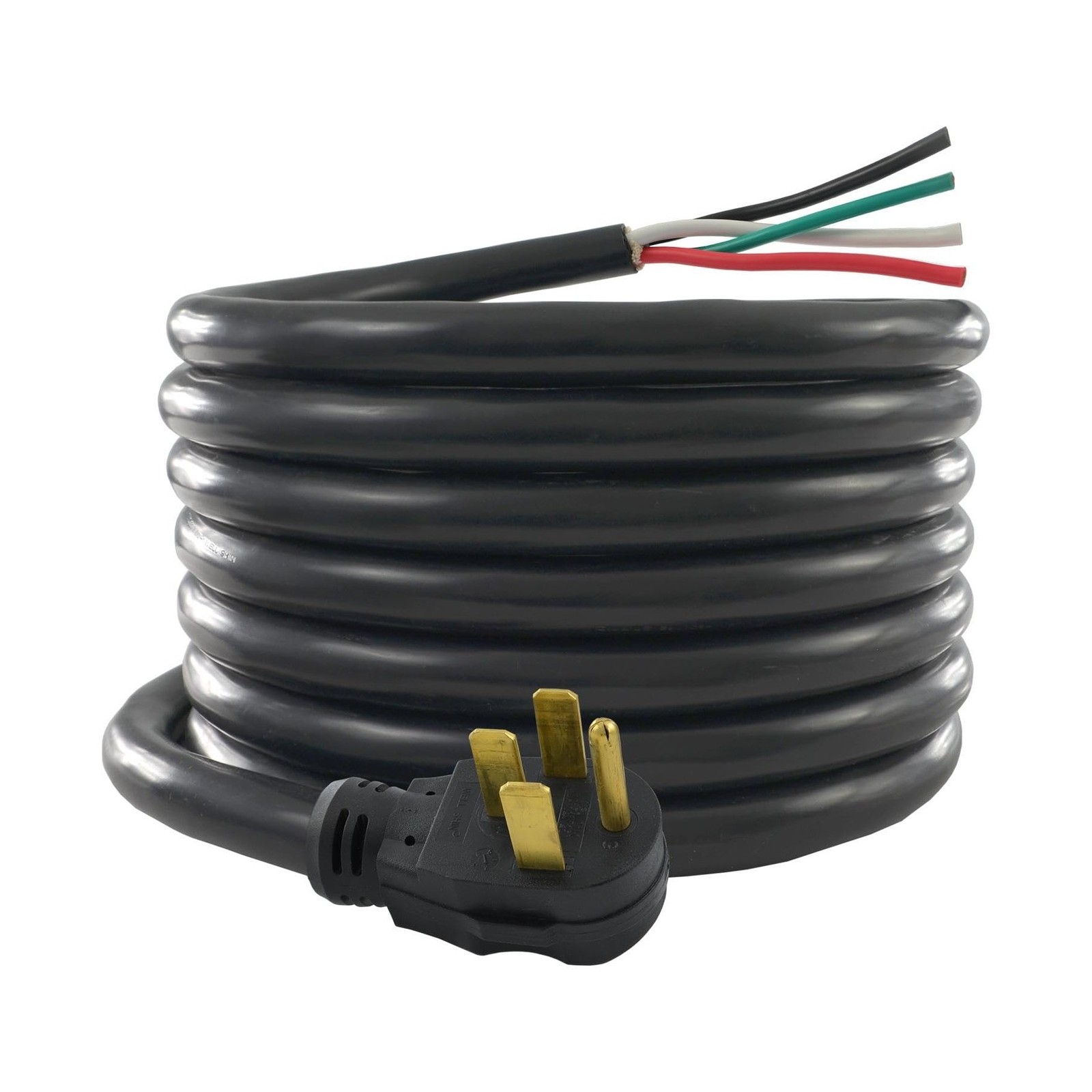 Conntek 50 Amp RV Power Cord – 36 Foot Male to Bare Wire