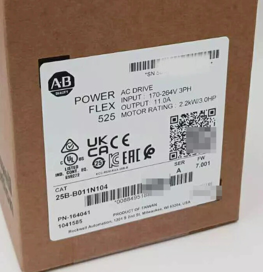 New Sealed 25B-B011N104 PowerFlex 525 2.2kW (3Hp) AC Drive Allen Bradley