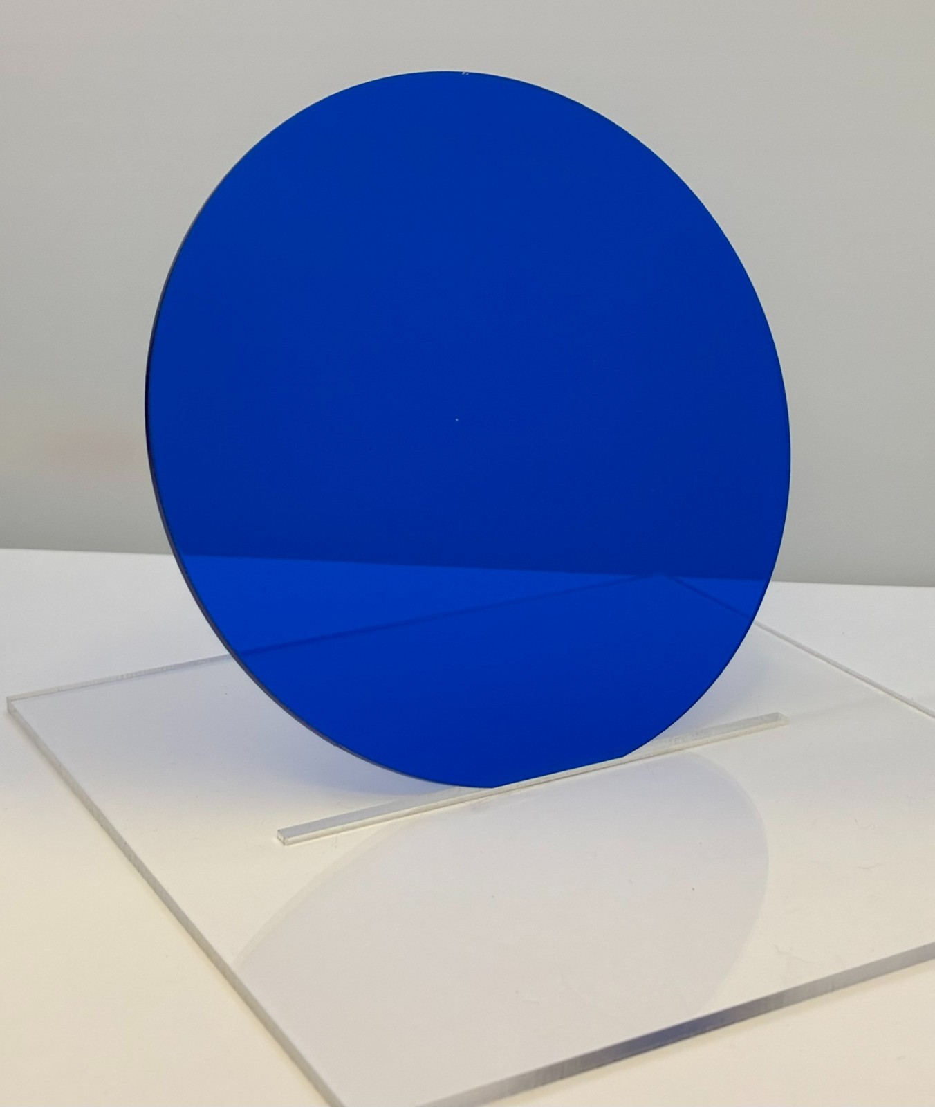 Acrylic Plexiglass Circle Disc-1/8″ thick-Blue Transparent-10″ Diameter