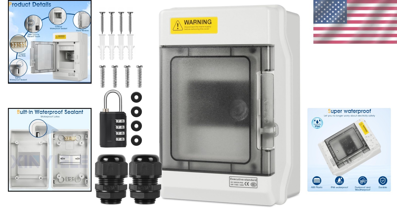 Durable Electrical Panel Box – Clear Cover, Copper Bus Bars for Enhanced Safety