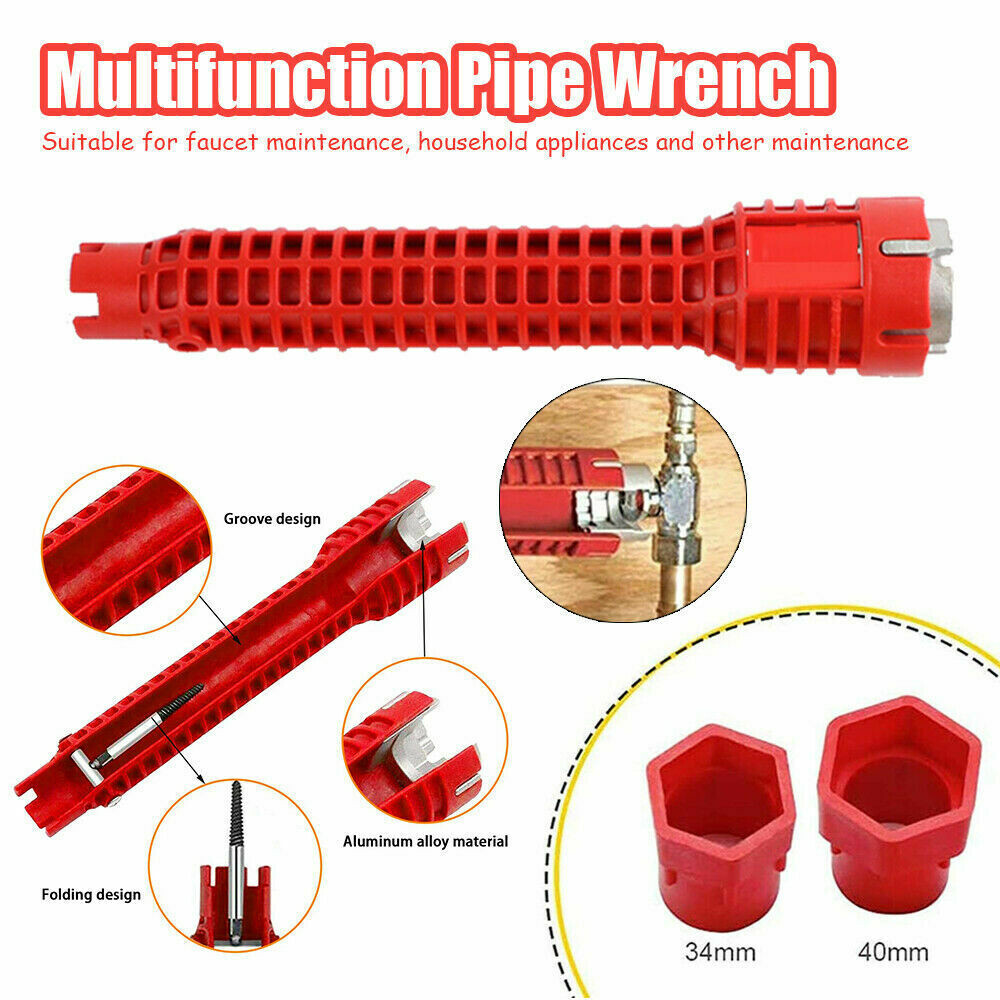 New 8in1 Faucet and Sink Installer Multi Tool Plumbing Repair Removal Tool US
