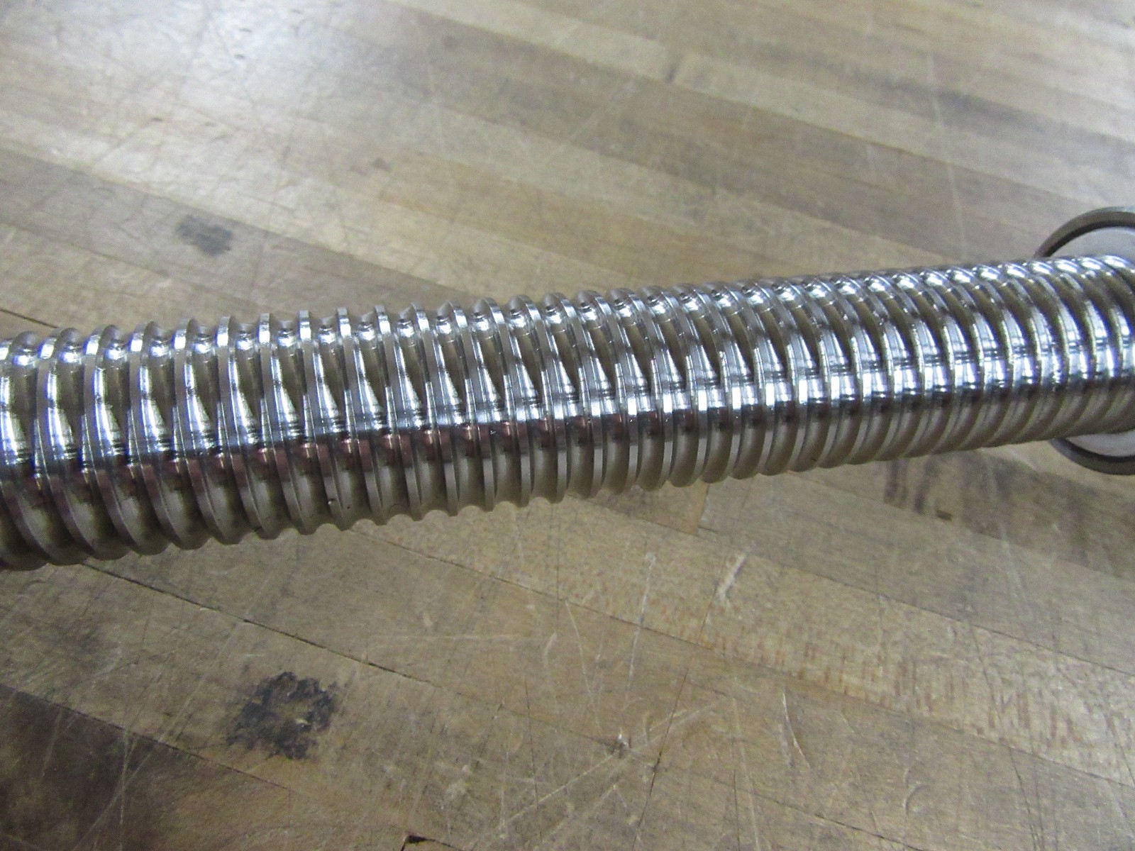 ballscrew linear shaft w/ nut 39″ screw 63″ total appx. 1″ diameter [A-0]