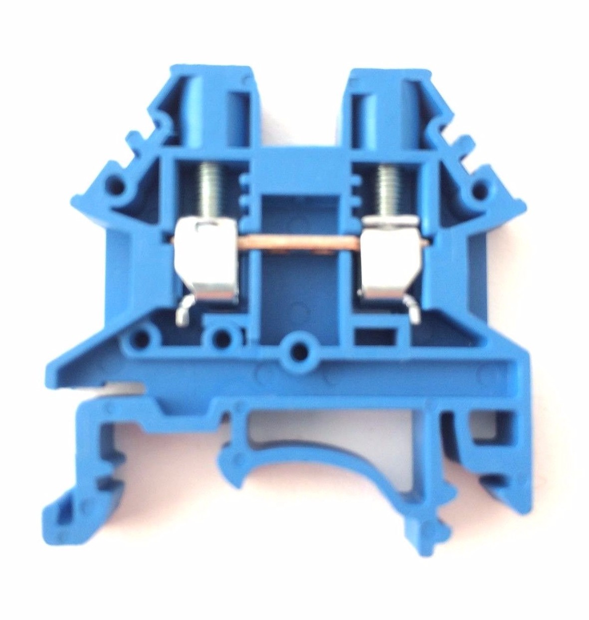 DIN Rail Terminal Blocks 40 Quantity DK4N-BL Blue Dinkle 10 AWG Gauge 30A 600V