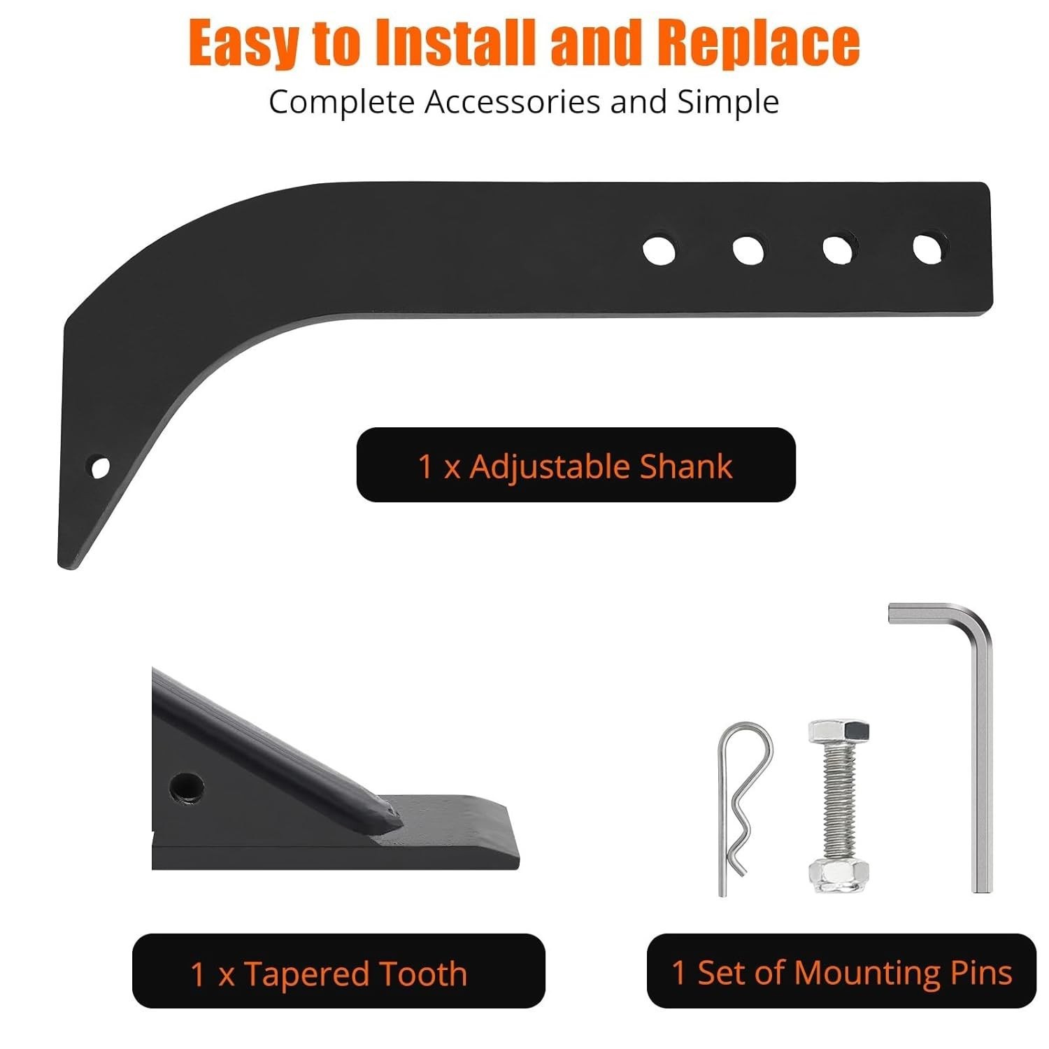 1/5/6/7Pack Box Blade 18” Ripper Shank 3 Hole Box Scraper Shank with 4 Holes