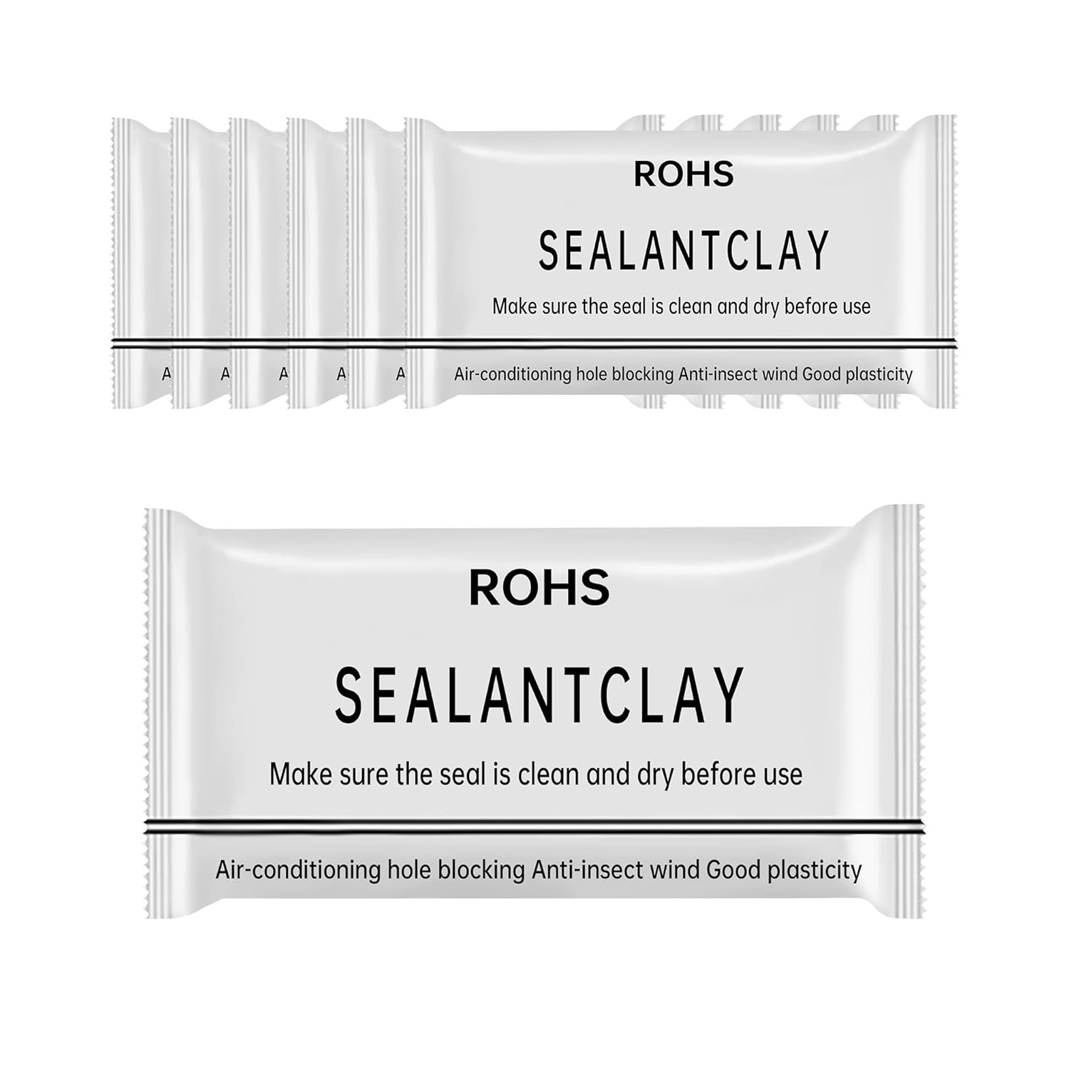 6 Pcs White Seal Putty,Waterproof Duct Seal Repair Sealing Clay & Moldable