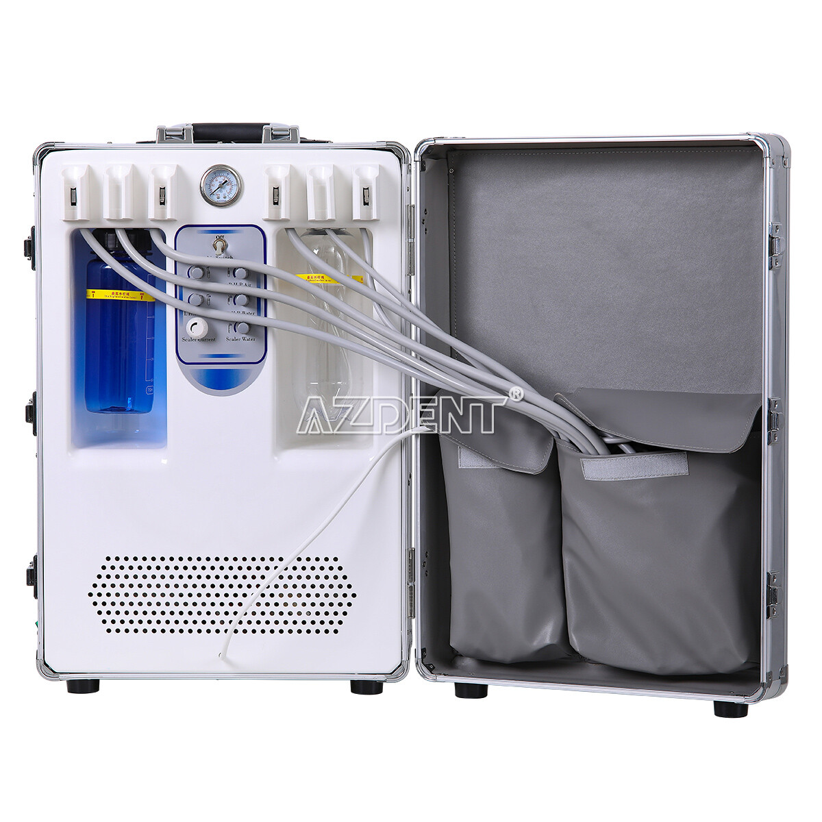 Portable Dental Delivery Unit Air Compressor Suction 4 Holes Light Curing/Chair