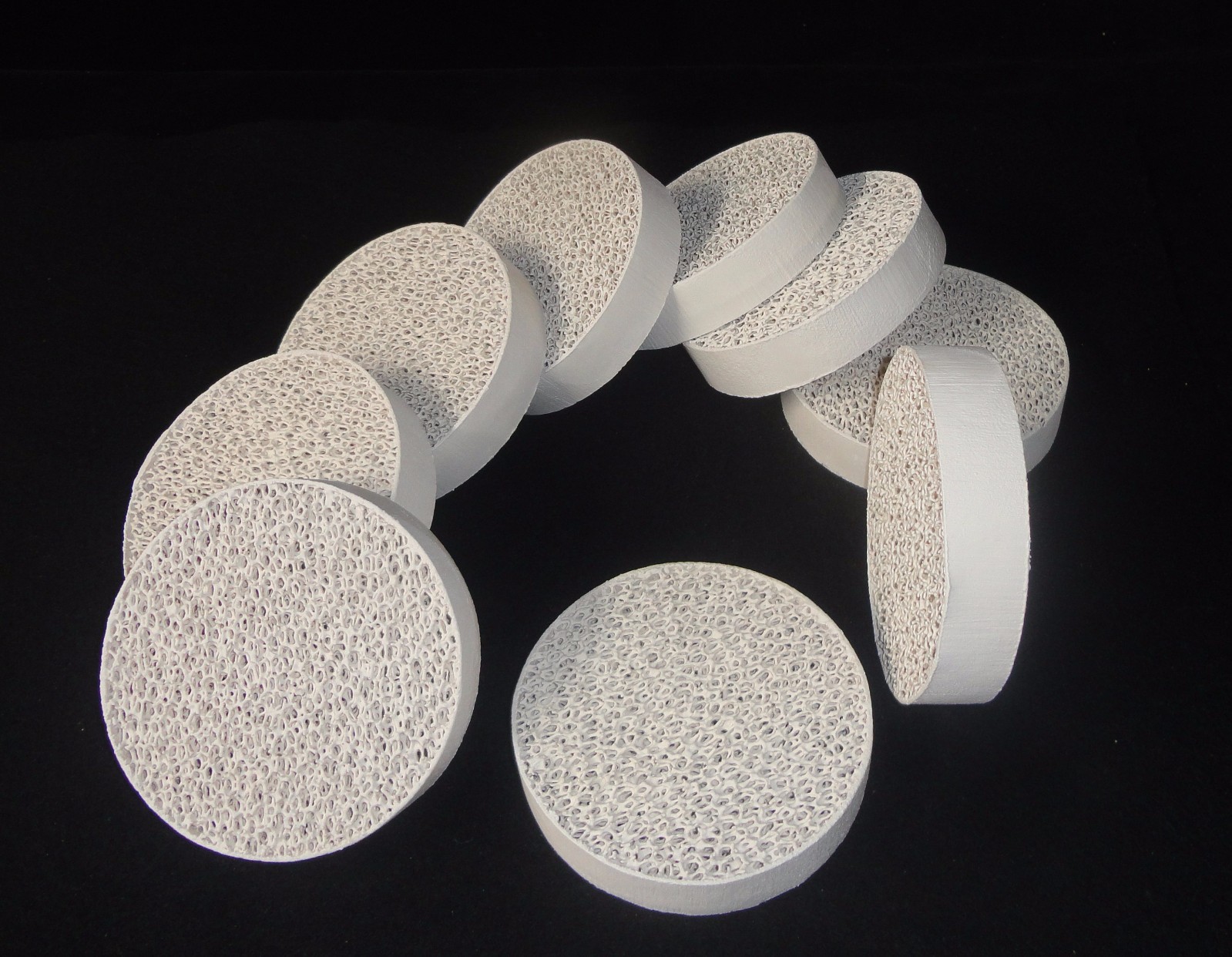 ZIRCONIA RETICULATED SETTER MOLTEN METAL FILTER WIRELESS ELEMENT No.: 39