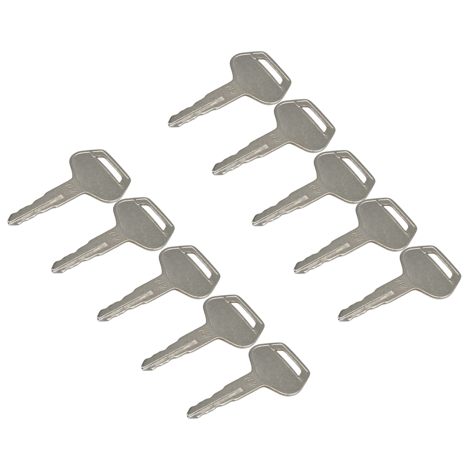 10 pcs key Fits Komatsu Keys 787 for Excavator Grader Dozer Loader Heavy Equipme