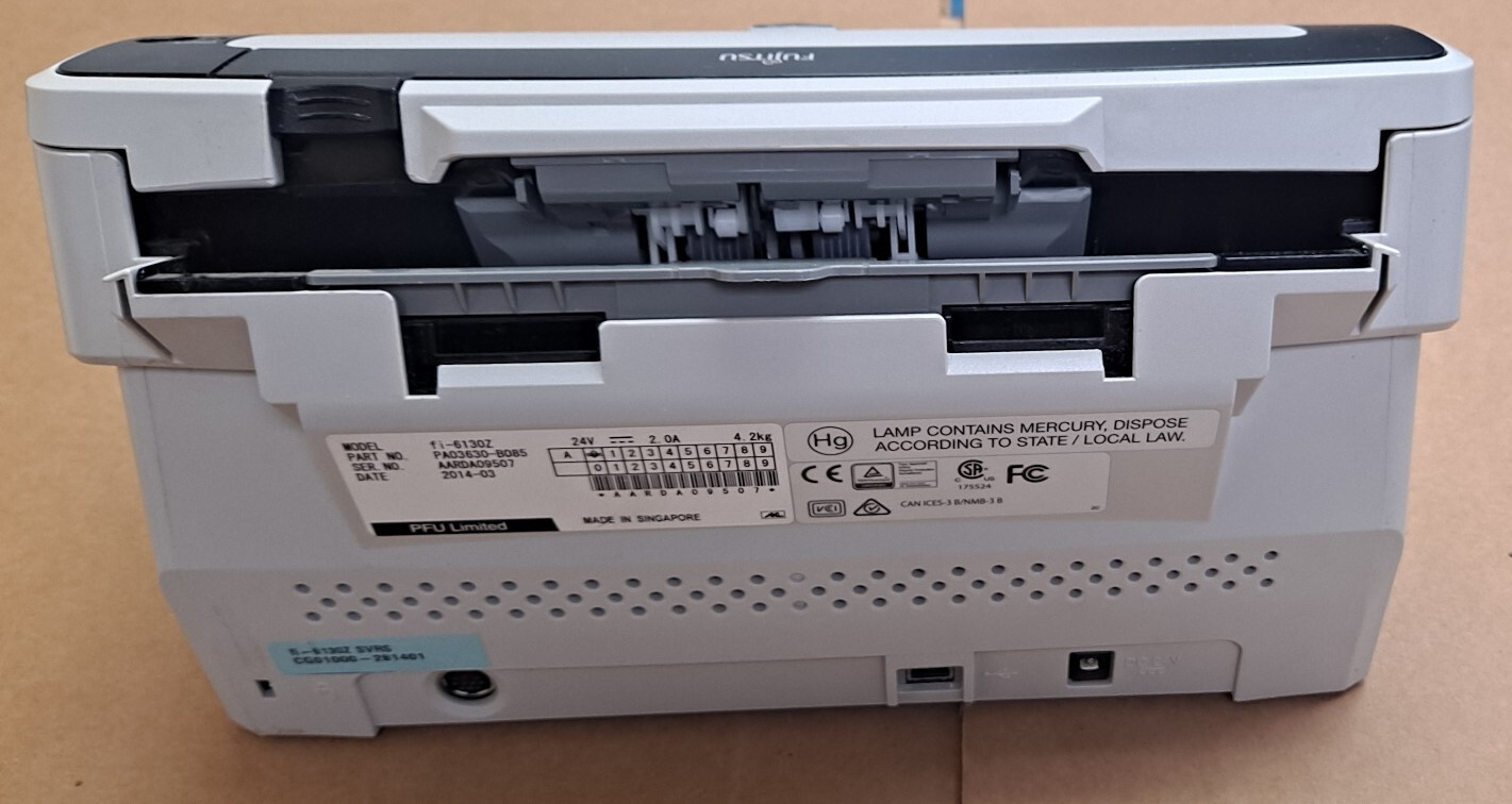 Fujitsu fi-6130Z Scanner. PN: PA03630 PARTS ONLY includes AC Adapter