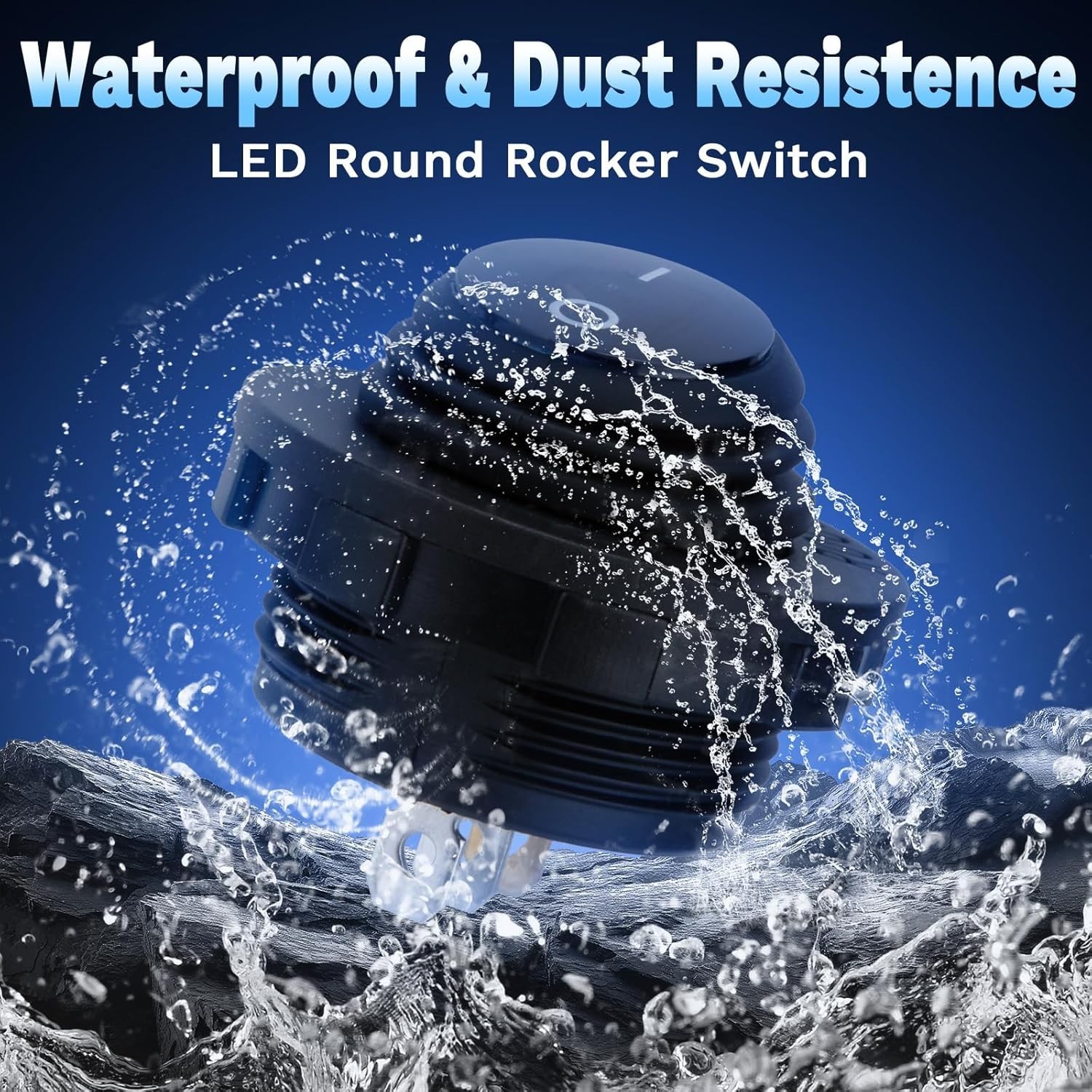 Lighted 12V Waterproof On/Off Toggle Switch for Automotive & Marine Applications