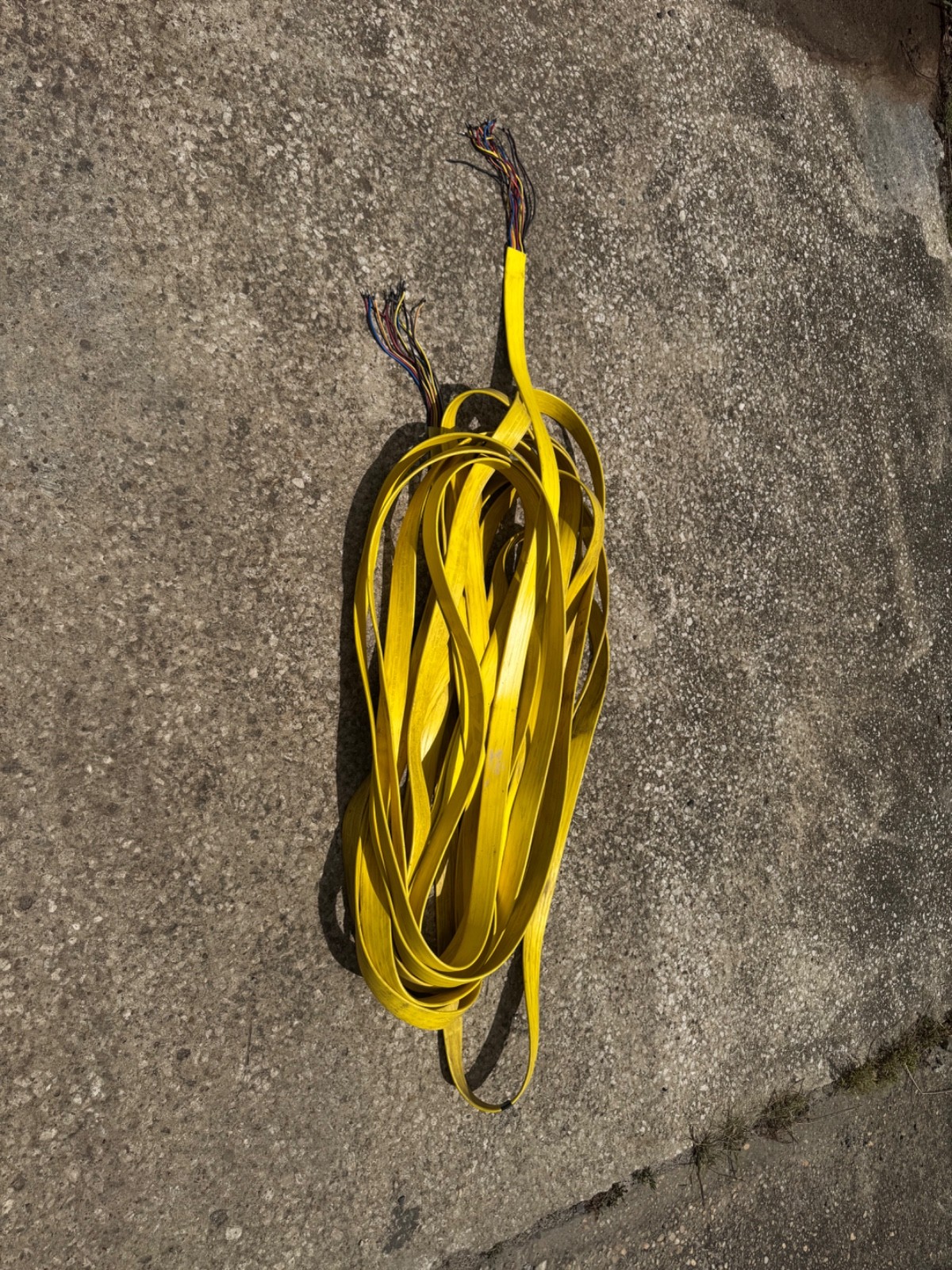 82′ 12/4 Copper Flat Festoon Cable Yellow PVC Jacket 600V