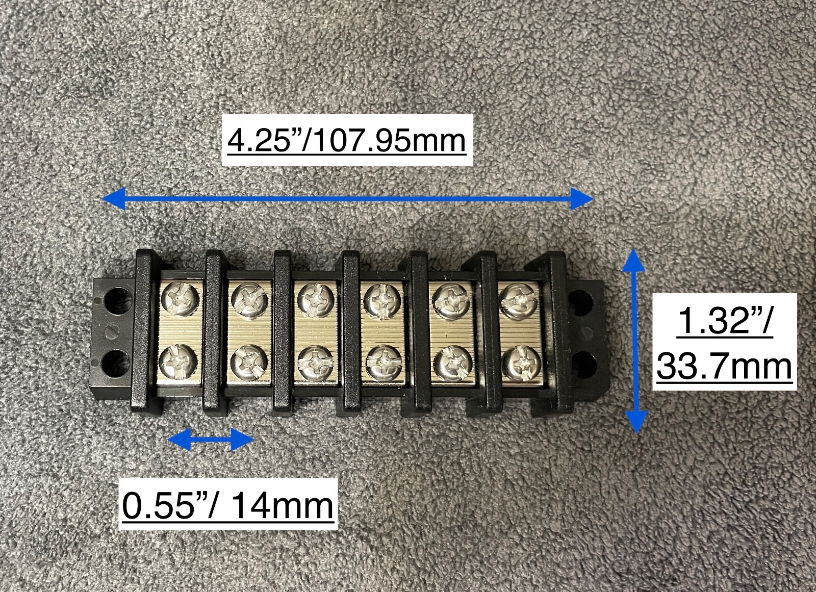 UL Marine Terminal Block 2/3/4/6/10 Gang Stainless Screw 600V 30A 22-10AWG 14mm