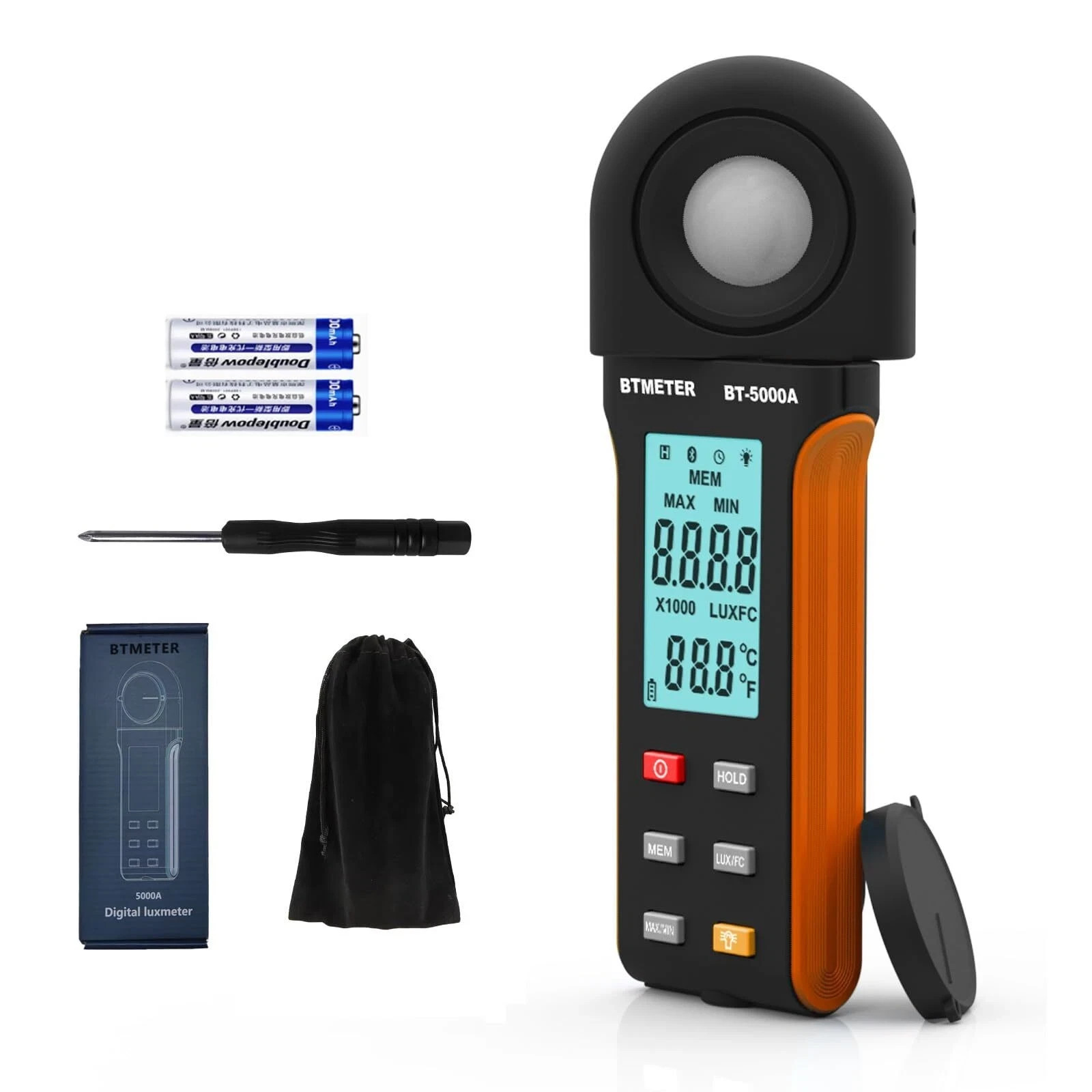 Light Lux Meter Logger BT-5000A Digital Lumen Tester Measure Lighting Level I…