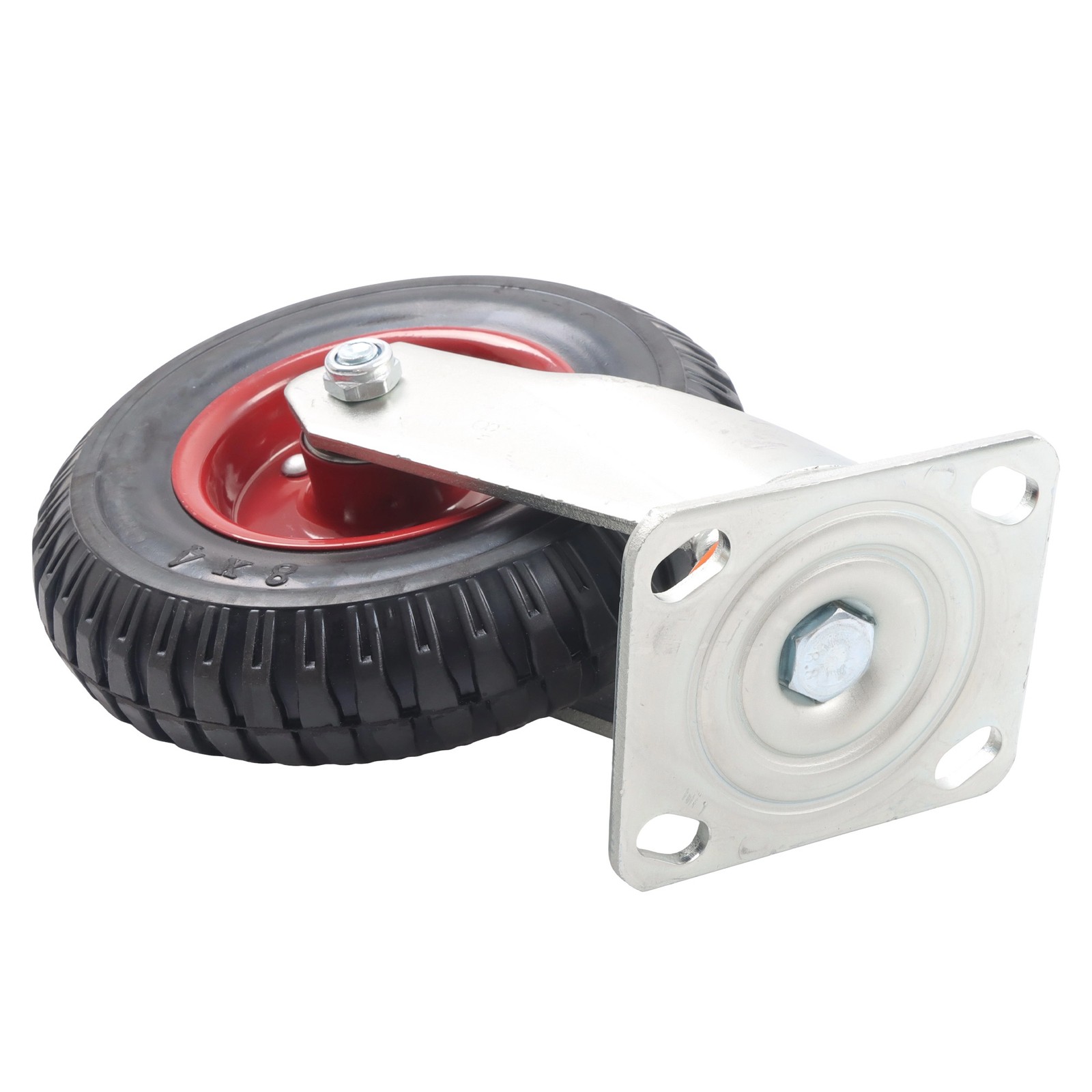 4 Pcs Rubber Wheels 2000lbs Load Capacity Heavy Duty Swivel Caster Wheels 8″
