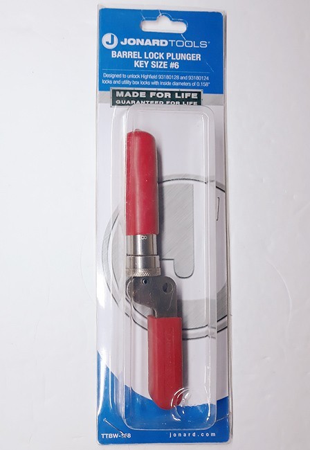 Jonard Tools ▪️ TTBW-158 ▪️ BARREL LOCK PLUNGER / Key Size #6 🔸️ NEW