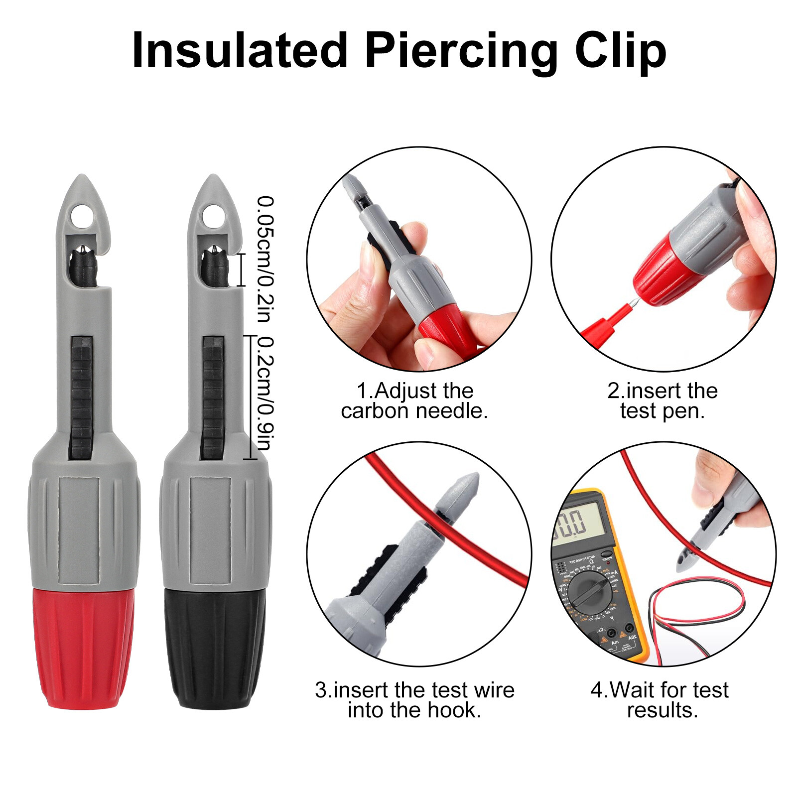 5Pcs Stackable Banana to Banana Plug Test Lead Soft Wire Cable for Multimeter