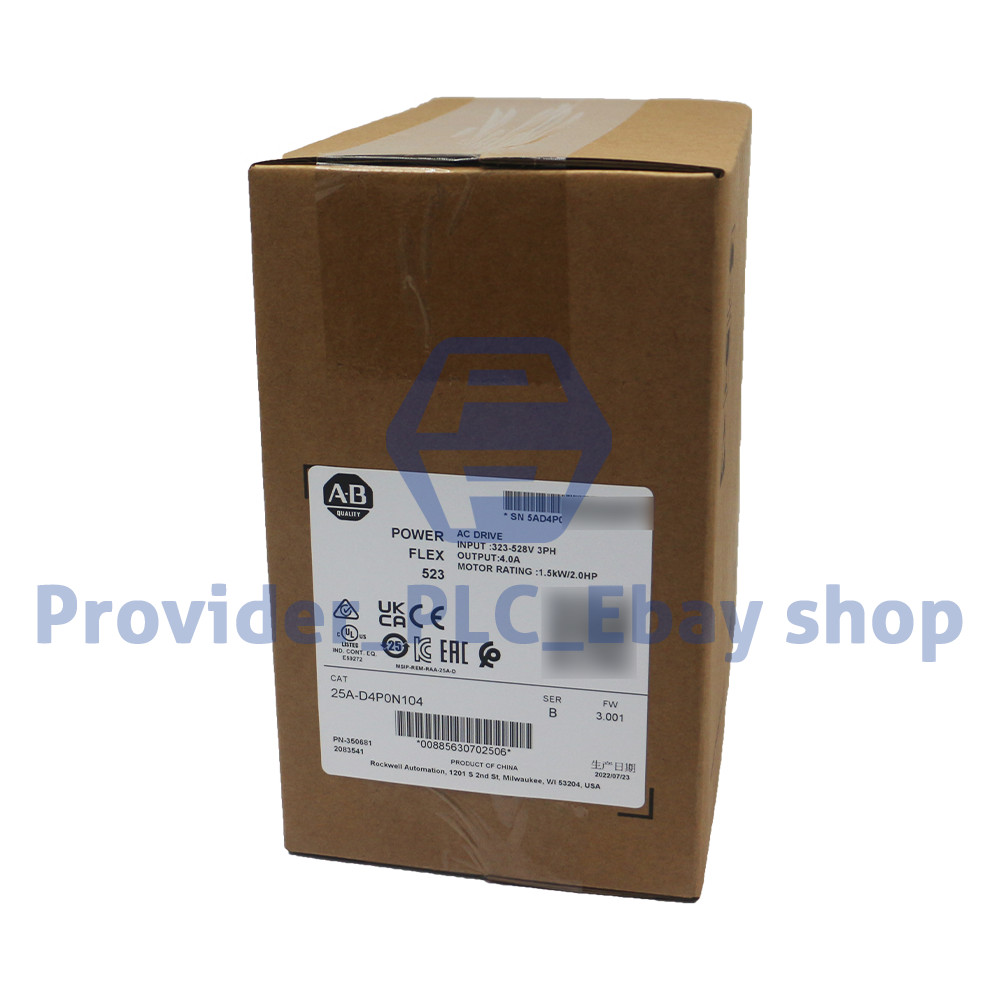 Allen Bradley Factory New Sealed 25A-D4P0N104 PowerFlex 523 1.5kW (2Hp) AC Drive